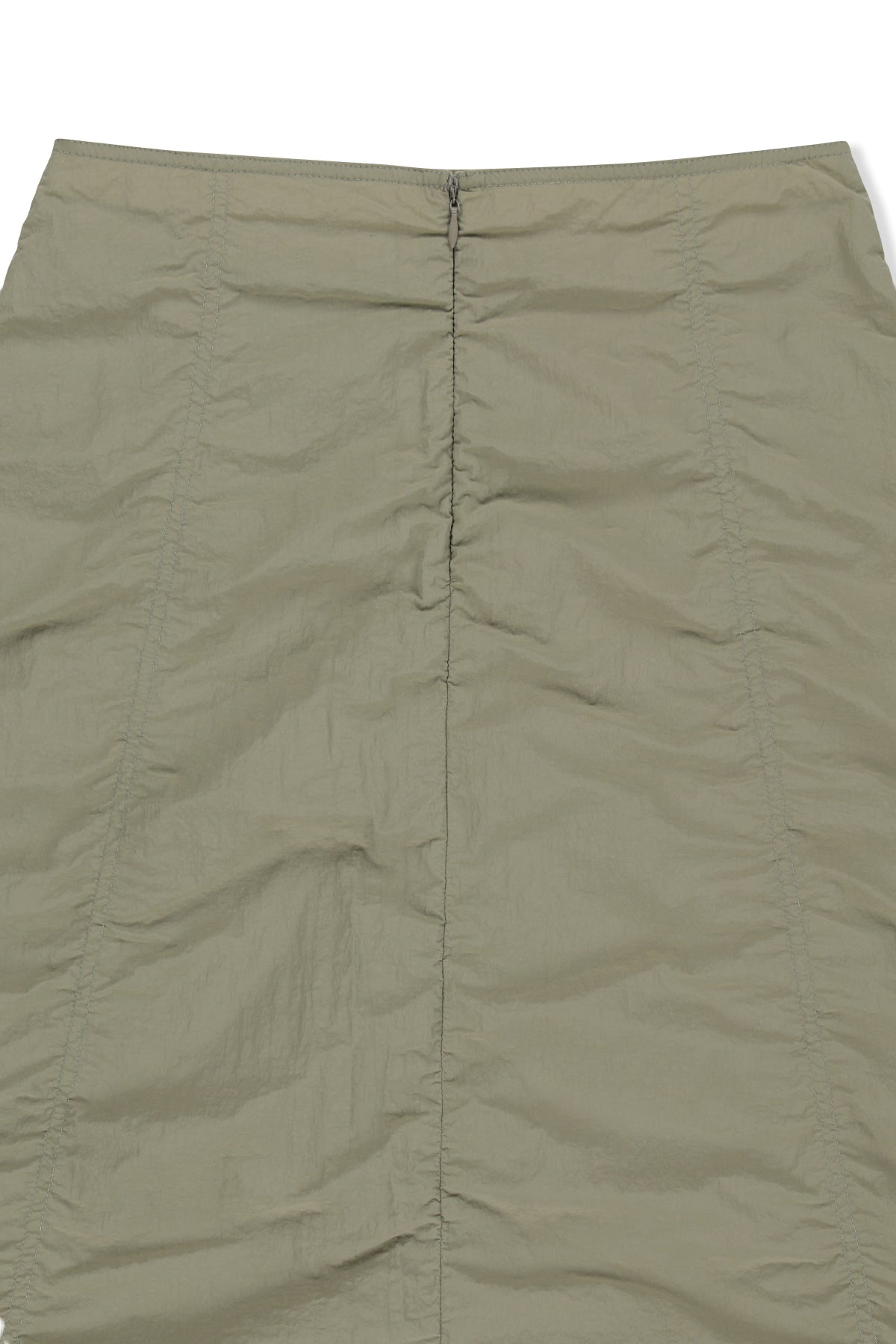 Matin Kim - Nylon Shirring Midi Skirt (Light Khaki) product image 6 | TRAB K-Fashion Australia