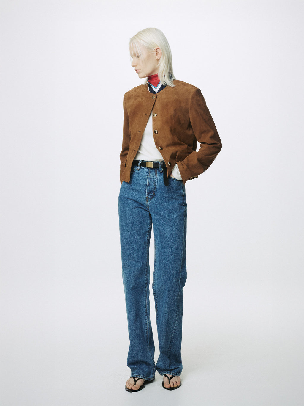 Tonywack - Suede Blouson Jacket (Saddle Brown) product image 2 | TRAB K-Fashion Australia