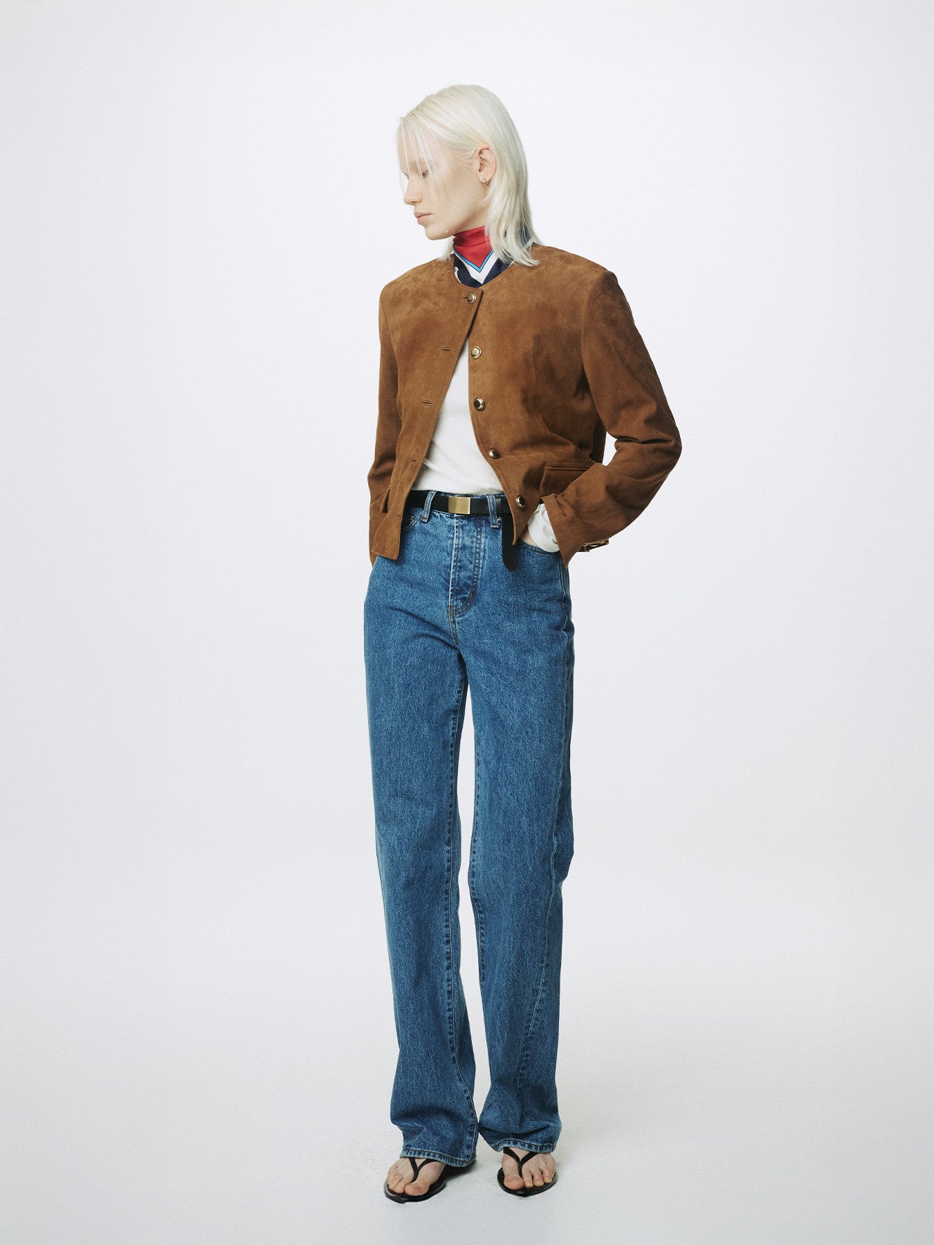 Tonywack - Suede Blouson Jacket (Saddle Brown) product image 2 | TRAB K-Fashion Australia