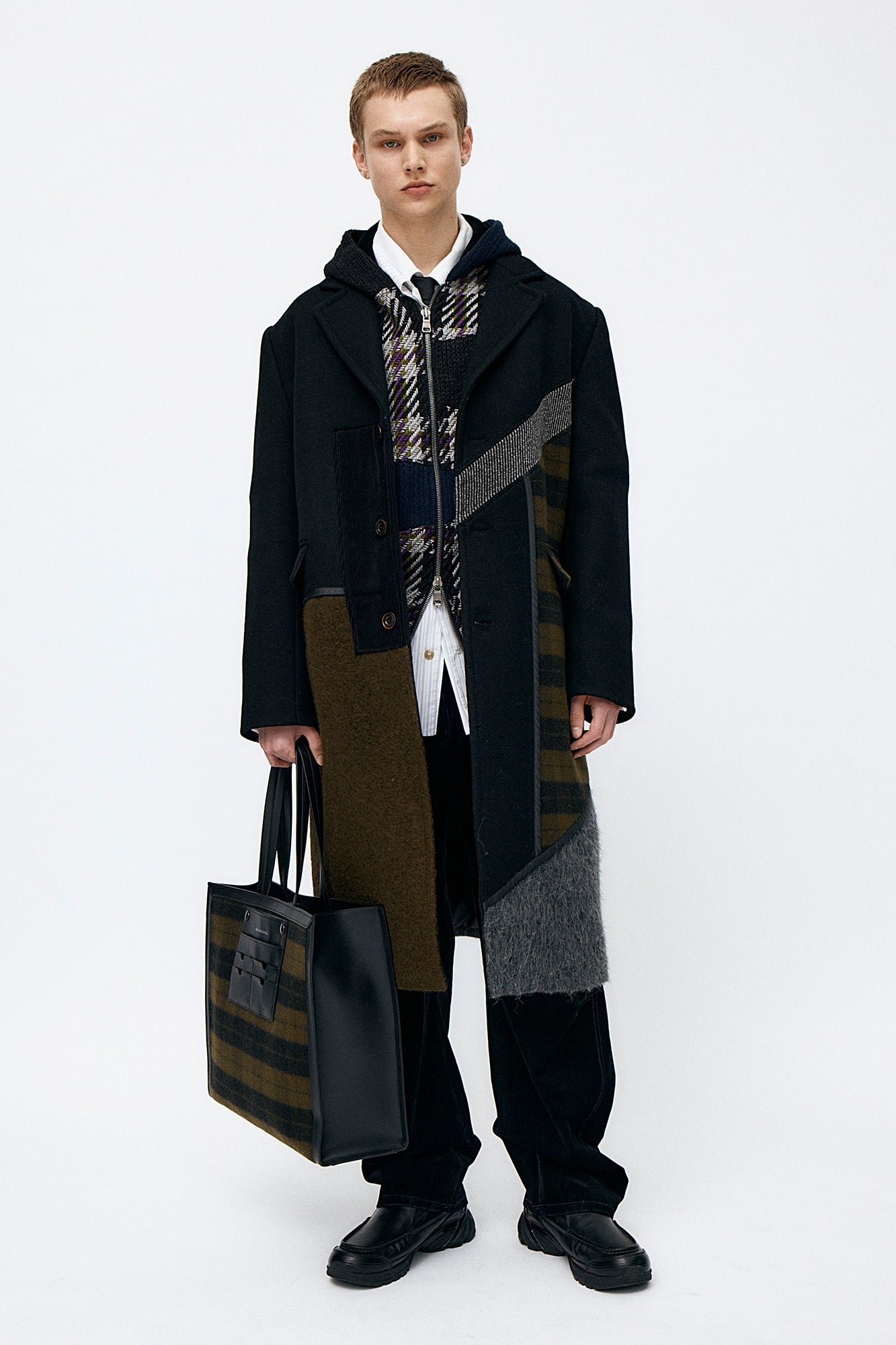 Andersson Bell - Patchwork Wool Coat (Multi) product image 7 | TRAB K-Fashion Australia