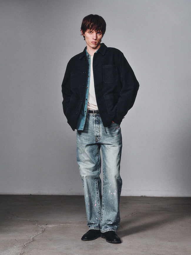 Art if acts - Washed Moleskin French Work Jacket (Vintage Navy) product image 3 | TRAB K-Fashion Australia