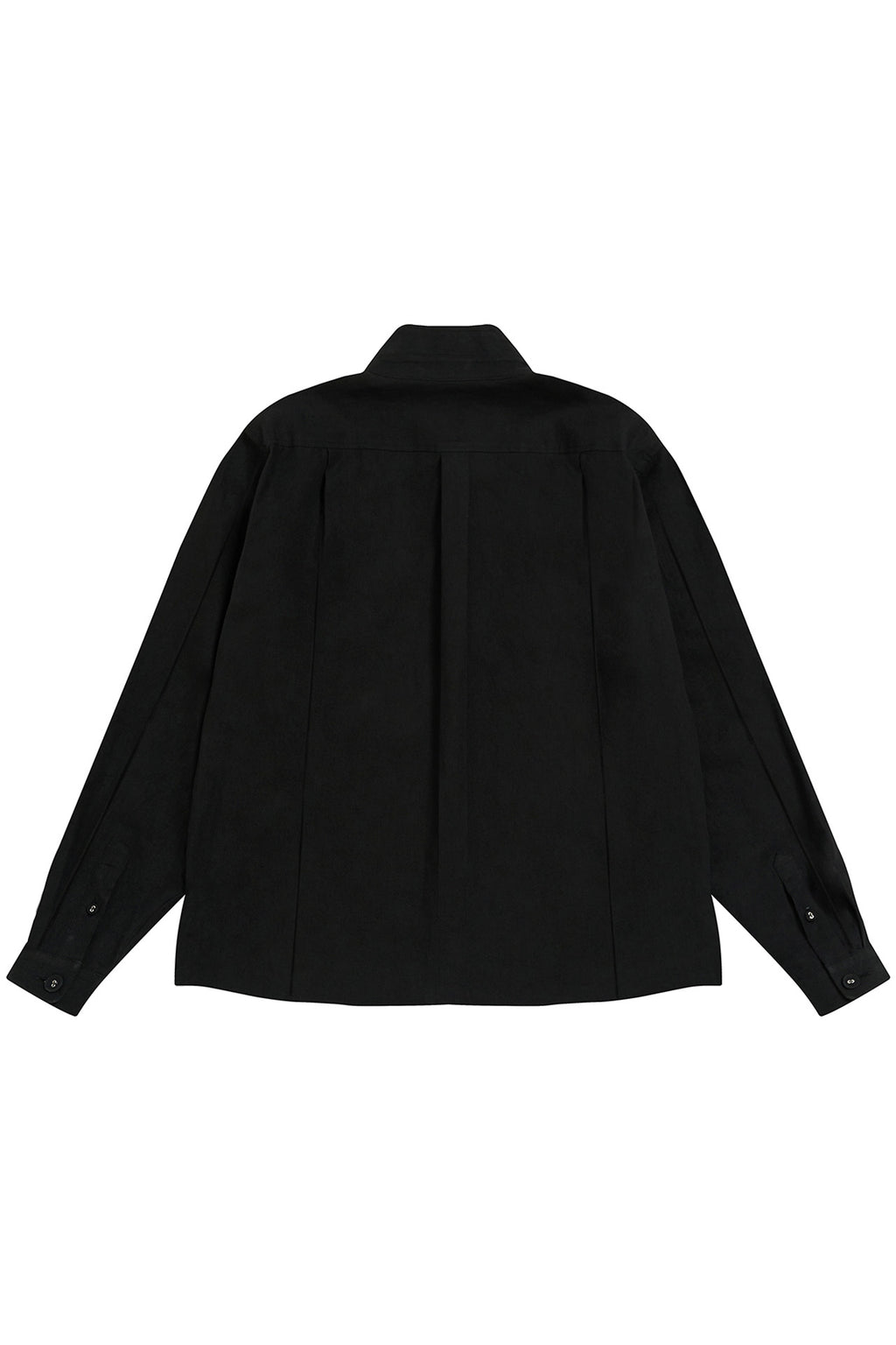 STU - Stand Collar Crease Shirt (Black) product image 18 | TRAB K-Fashion Australia