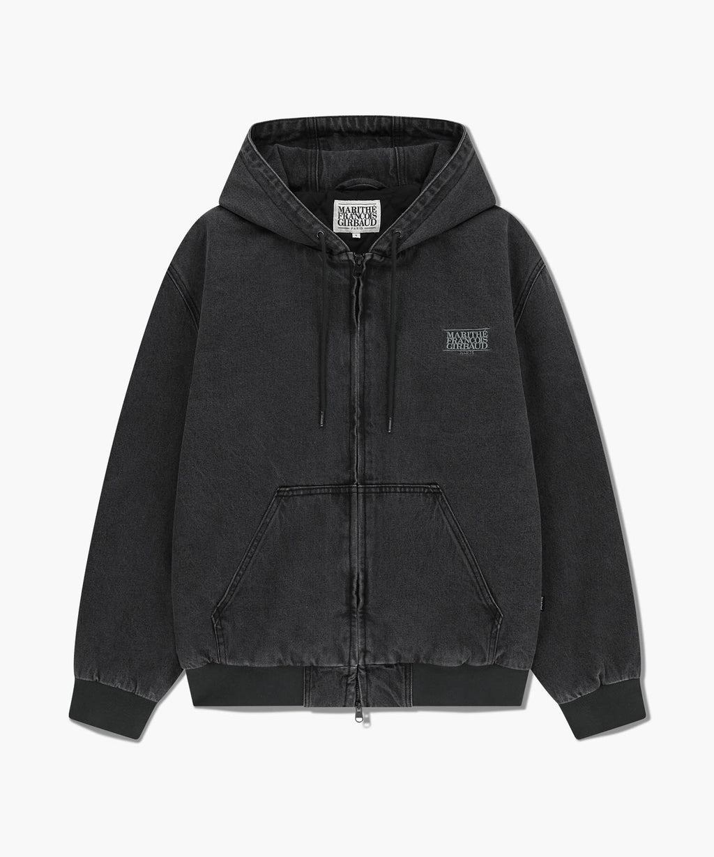 Marithe & Francois Girbaud - Denim Hoodie Jacket (Dark Gray) product image 1 | TRAB K-Fashion Australia