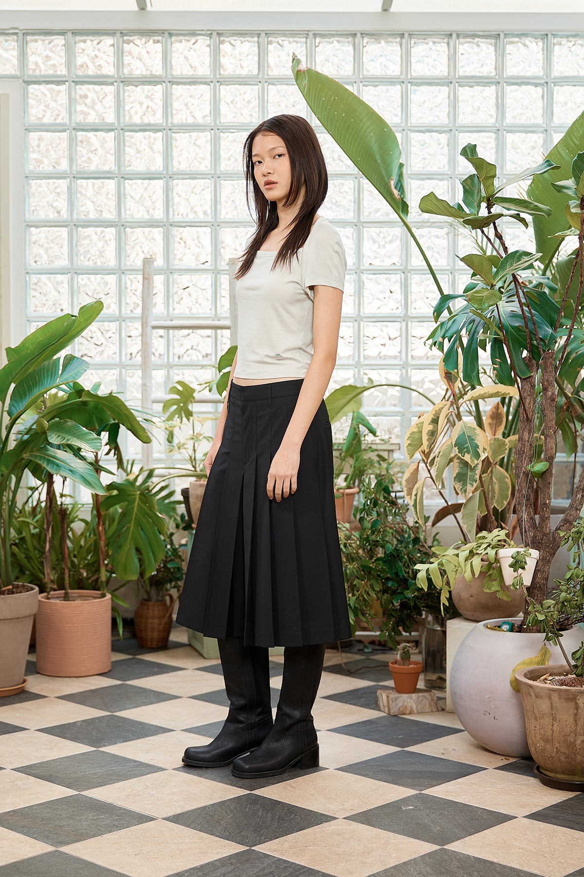 Matin Kim - Raglan Bolero Slim Top (Light Green) product image 6 | TRAB K-Fashion Australia