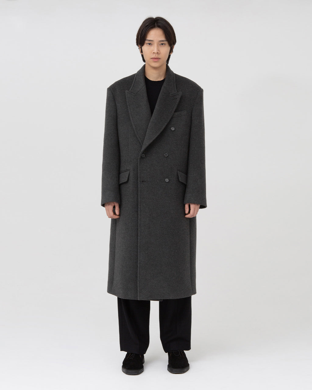 Brownyard - Double Breasted Coat (Charcoal) product image 1 | TRAB K-Fashion Australia