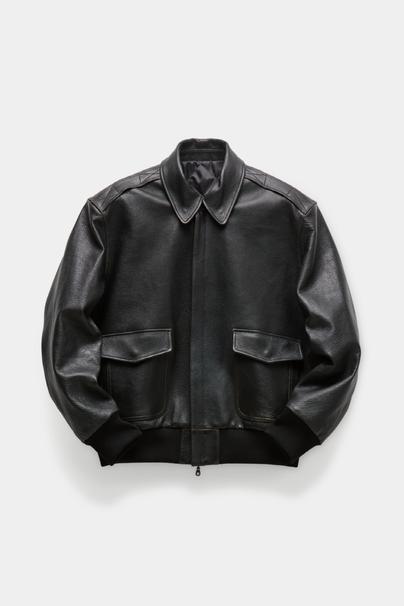 Coor - Goat Skin A-2 Leather Jacket (Black) product image 1 | TRAB K-Fashion Australia