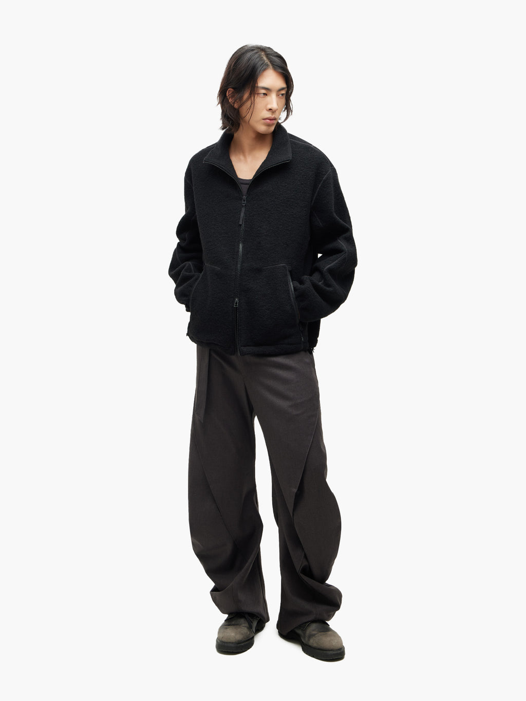 Jiyong Kim - Fleece Jacket (Black) product image 1 | TRAB K-Fashion Australia