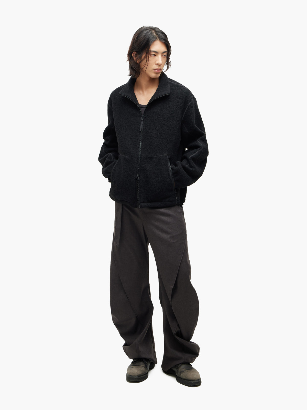 Jiyong Kim - Fleece Jacket (Black) product image 1 | TRAB K-Fashion Australia