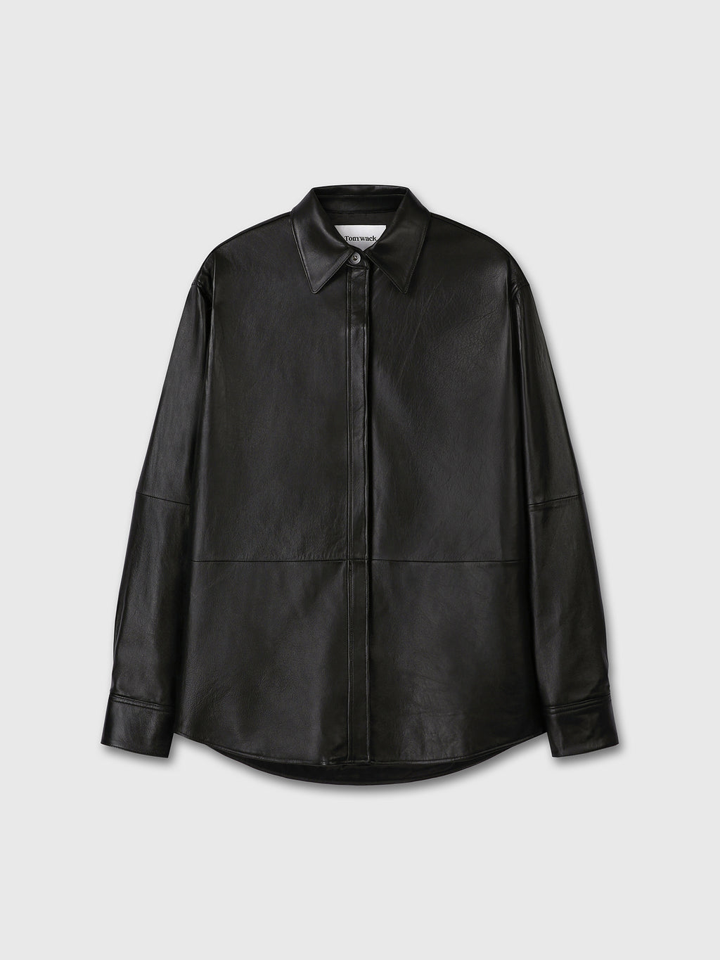 Tonywack - Leather Hidden Button Shirt (Black) product image 7 | TRAB K-Fashion Australia