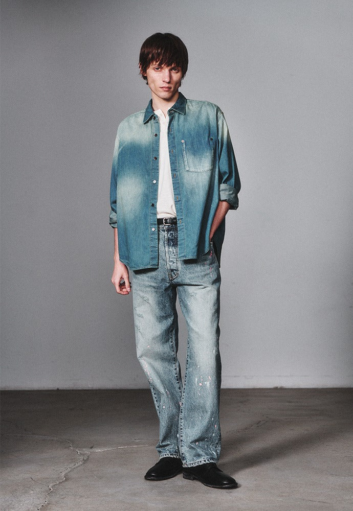 Art if acts - Vintage Denim Shirt (Light Blue) product image 1 | TRAB K-Fashion Australia