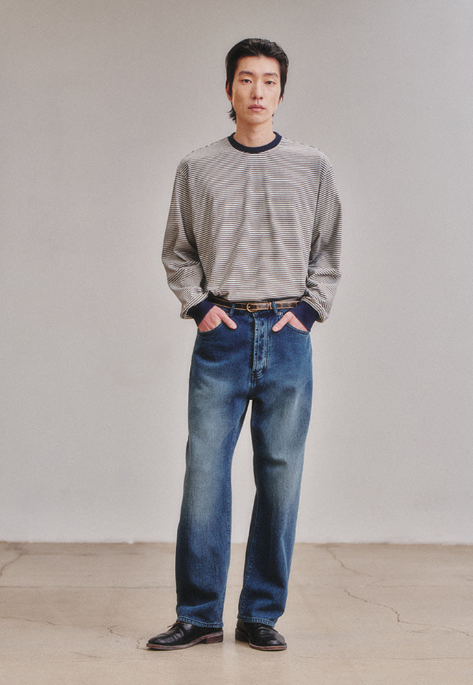 Art if acts - Sashiko 5P Pants_Japanese Fabric (Vintage Indigo) product image 2 | TRAB K-Fashion Australia