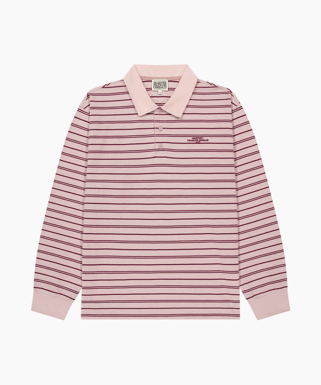 Marithe & Francois Girbaud - Stripe Pique Long Sleeve Tee (Pink) product image 6 | TRAB K-Fashion Australia