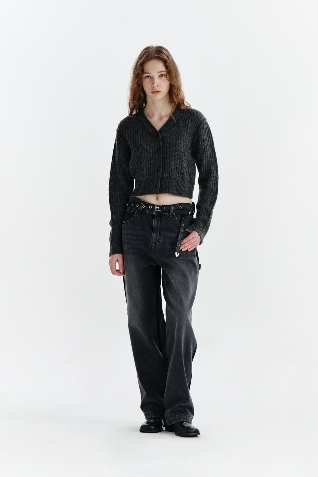 Matin Kim - Double Side Carpenter Denim Pants (Black) product image 8 | TRAB K-Fashion Australia