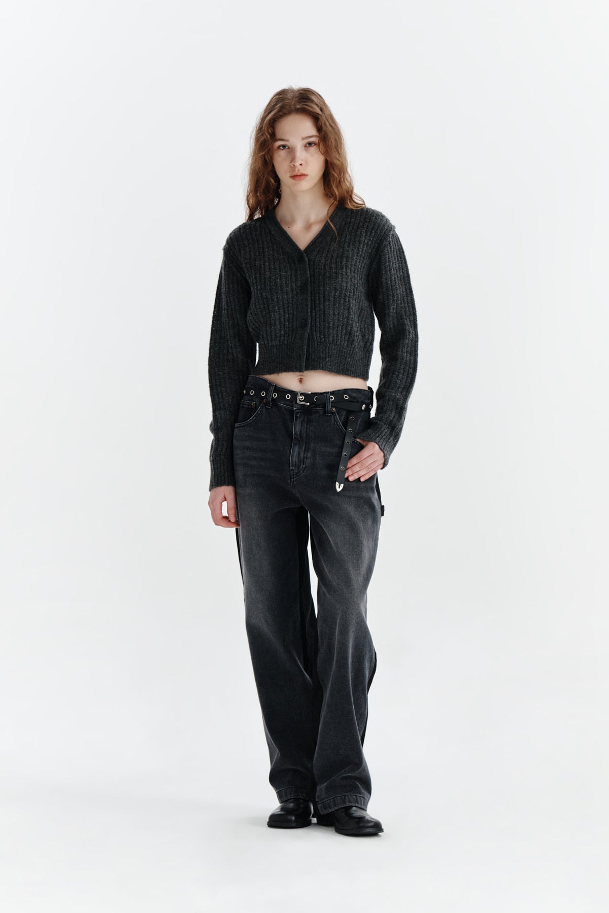 Matin Kim - Double Side Carpenter Denim Pants (Black) product image 8 | TRAB K-Fashion Australia