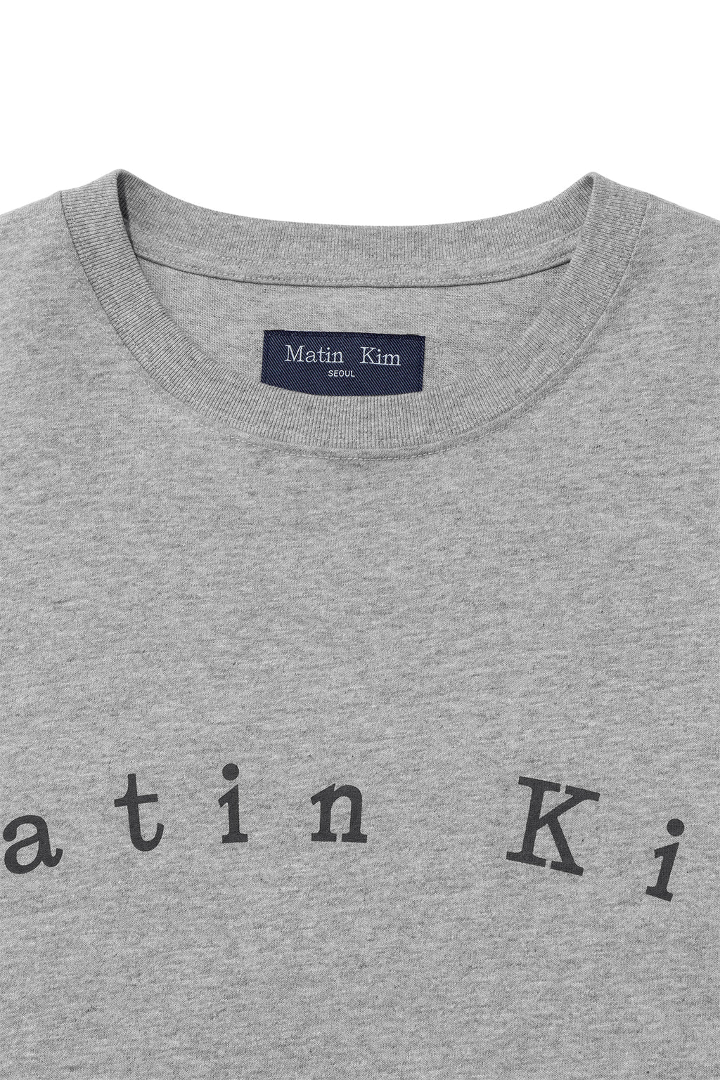 Matin Kim - Minimal Arch Logo Top (Grey) product image 3 | TRAB K-Fashion Australia