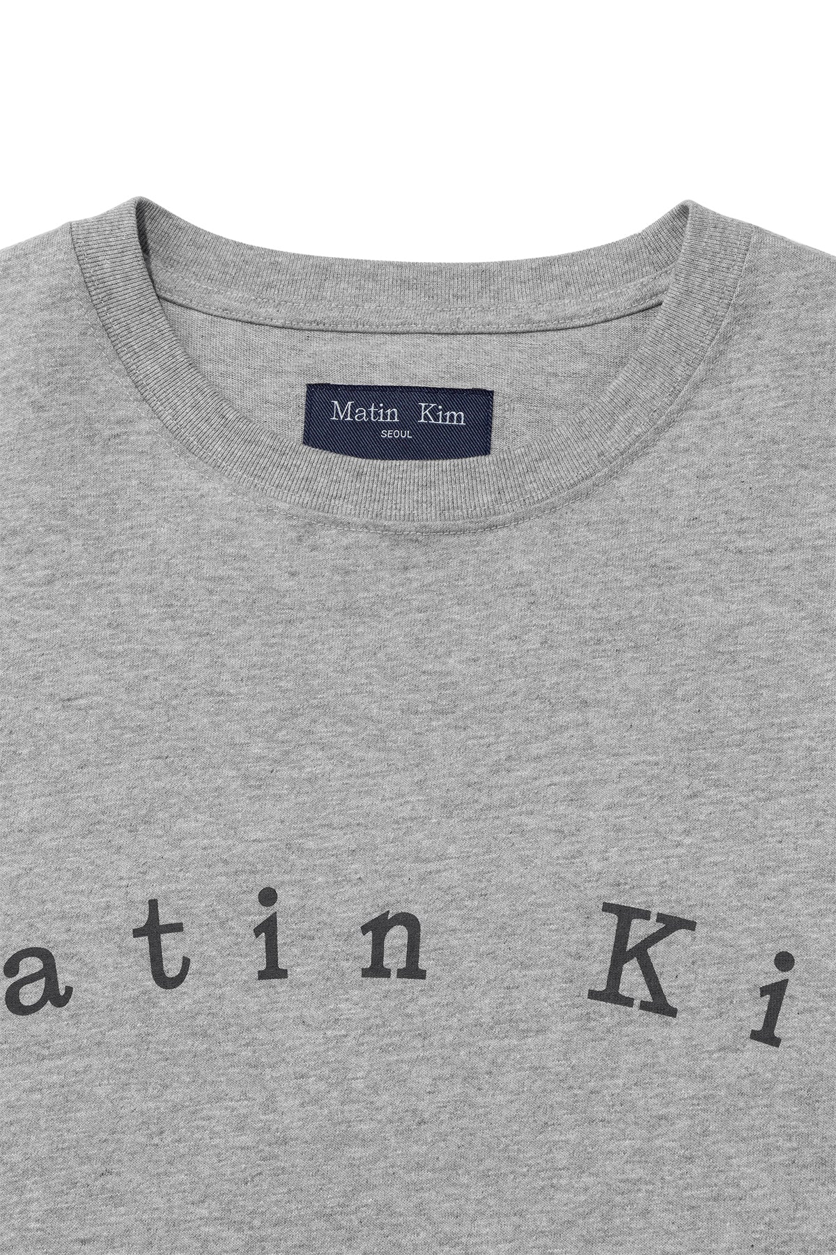 Matin Kim - Minimal Arch Logo Top (Grey) product image 3 | TRAB K-Fashion Australia