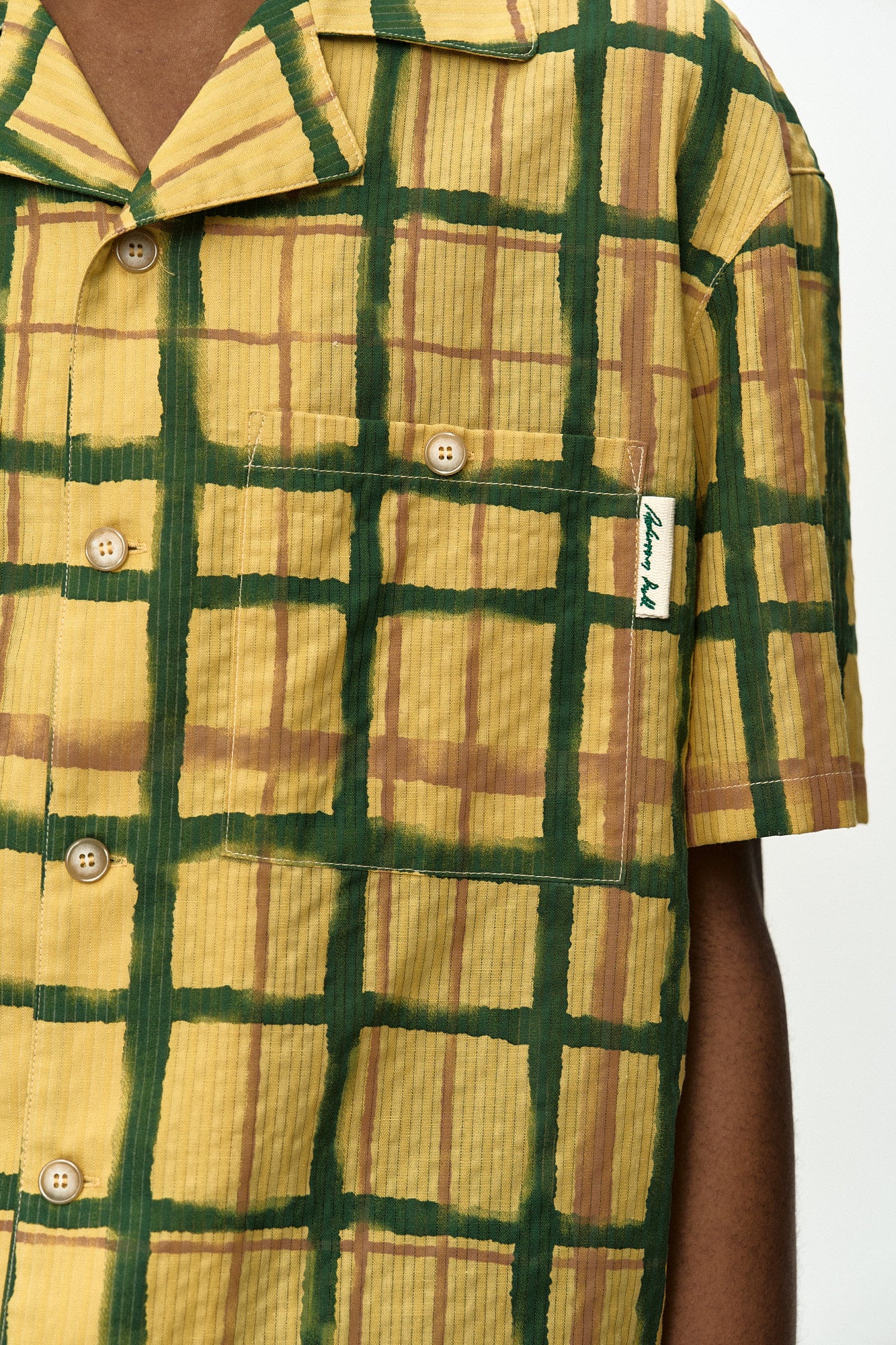 Andersson Bell - Rothko Open Collar Shirt (Yellow) product image 6 | TRAB K-Fashion Australia