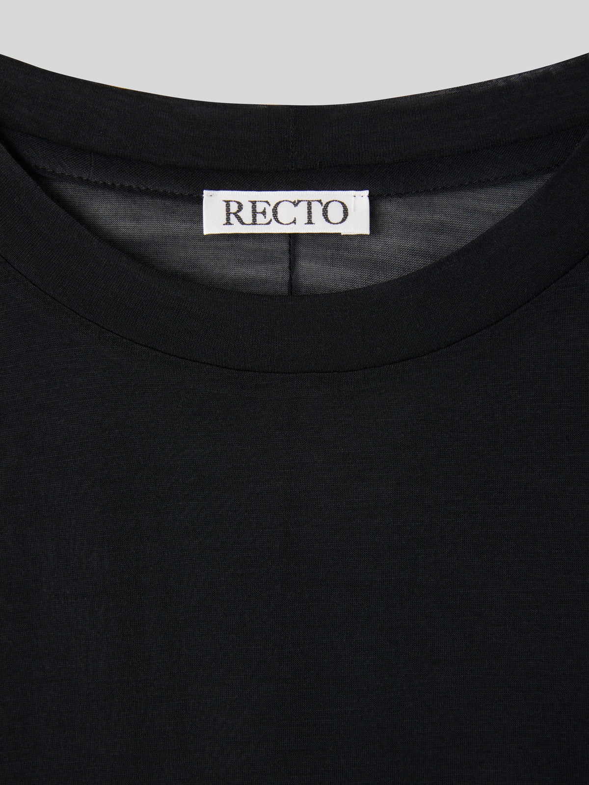 Recto - Oversized Sheer T-Shirt (Black) product image 6 | TRAB K-Fashion Australia