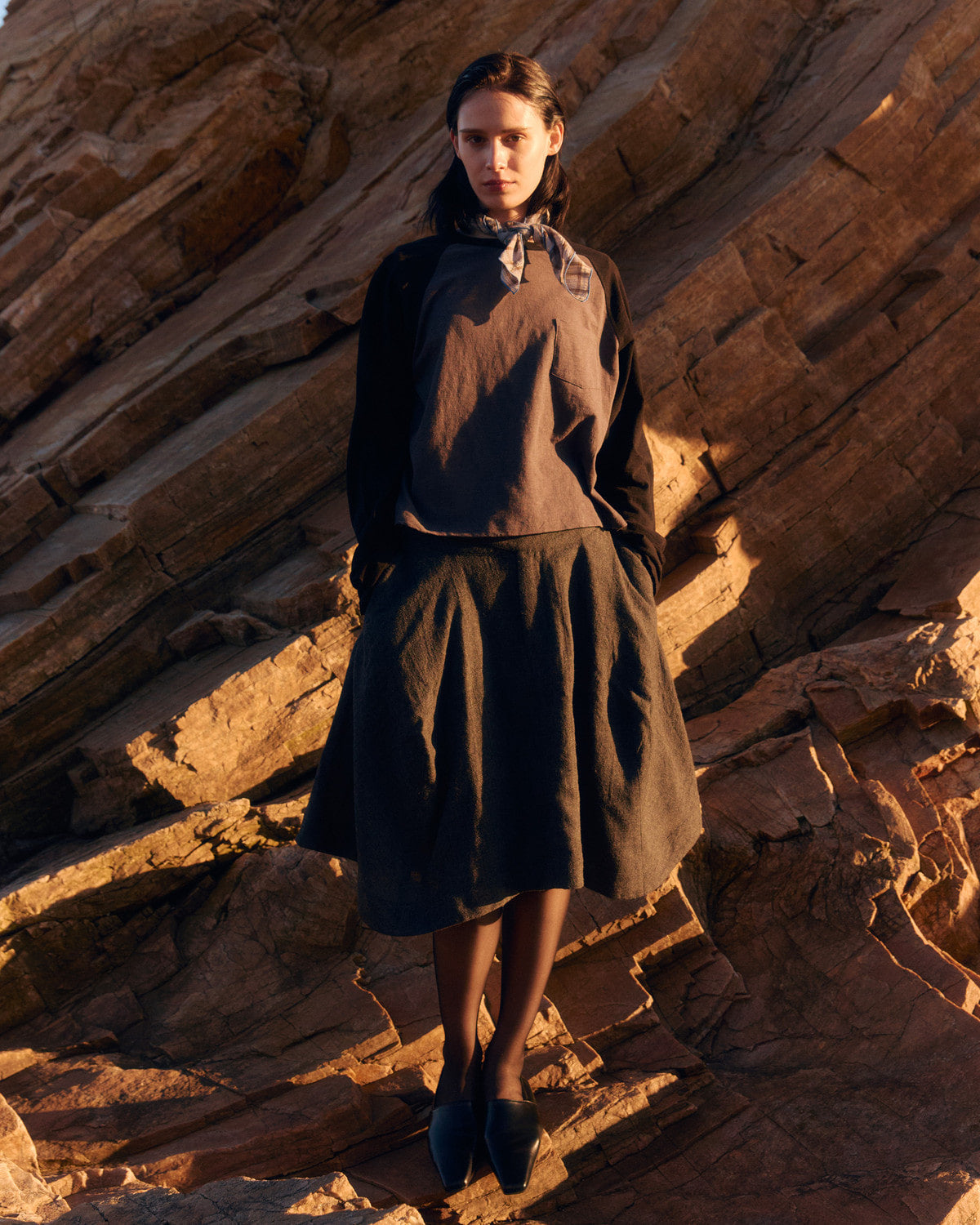 Eastlogue - Raglan Ringer L.s T-shirts (Black & Charcoal) product image 1 | TRAB K-Fashion Australia