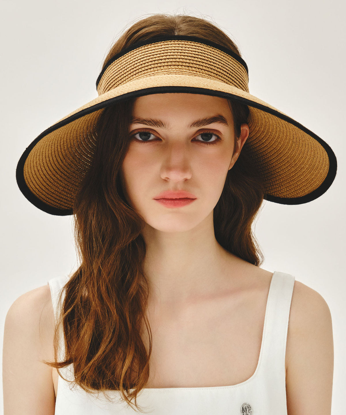 Marithe & Francois Girbaud - Circle Logo Wide Sun Visor (Black) product image 5 | TRAB K-Fashion Australia