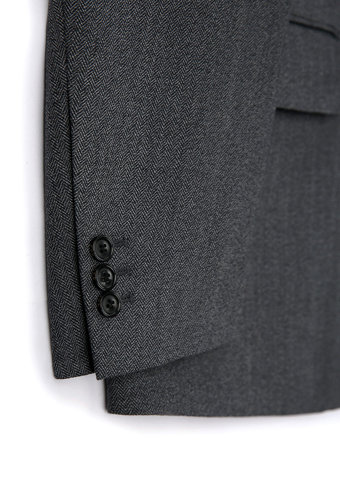 Tonywack - Relaxed Fit Tailored Blazer (Mid-Grey Herringbone) product image 12 | TRAB K-Fashion Australia