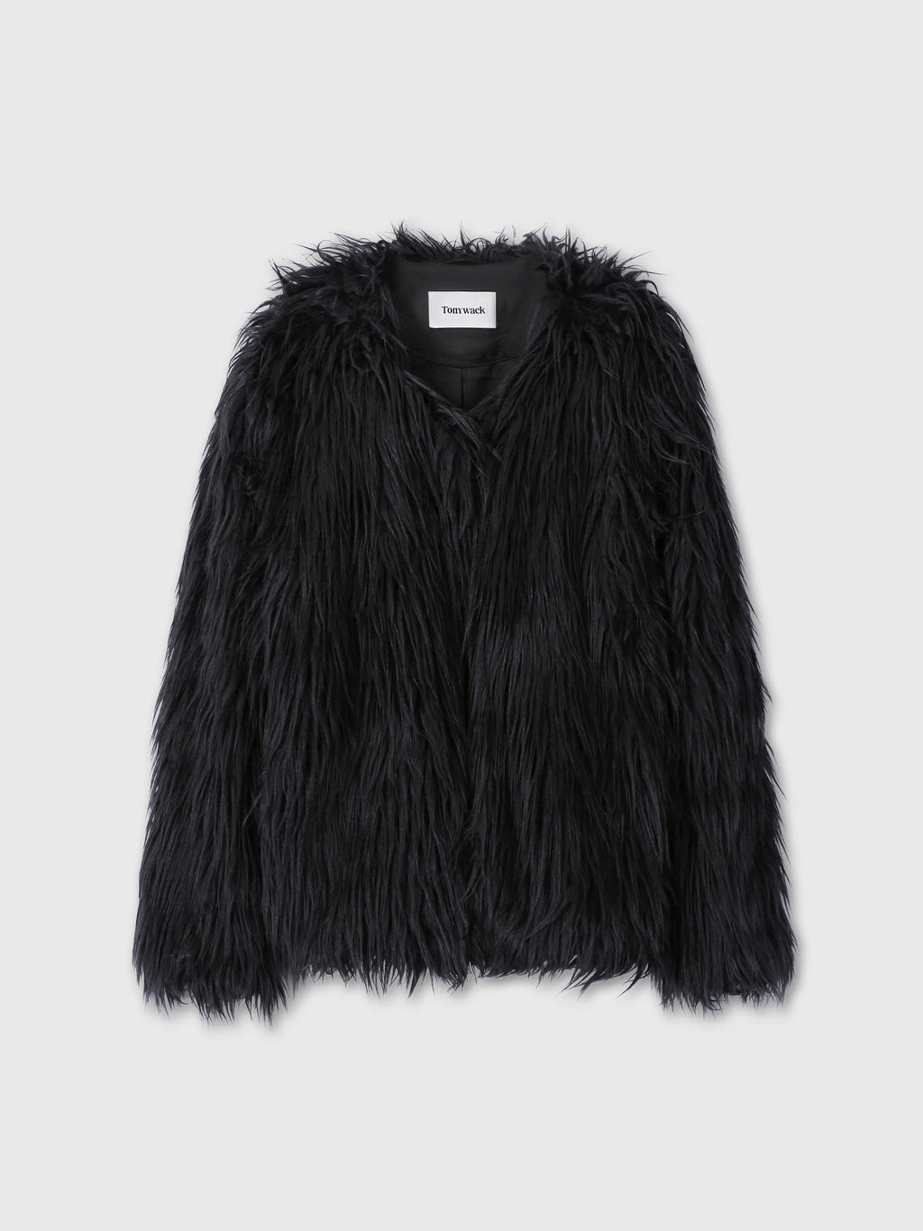 Tonywack - Long Hair Faux Fur Jacket (Black) product image 7 | TRAB K-Fashion Australia