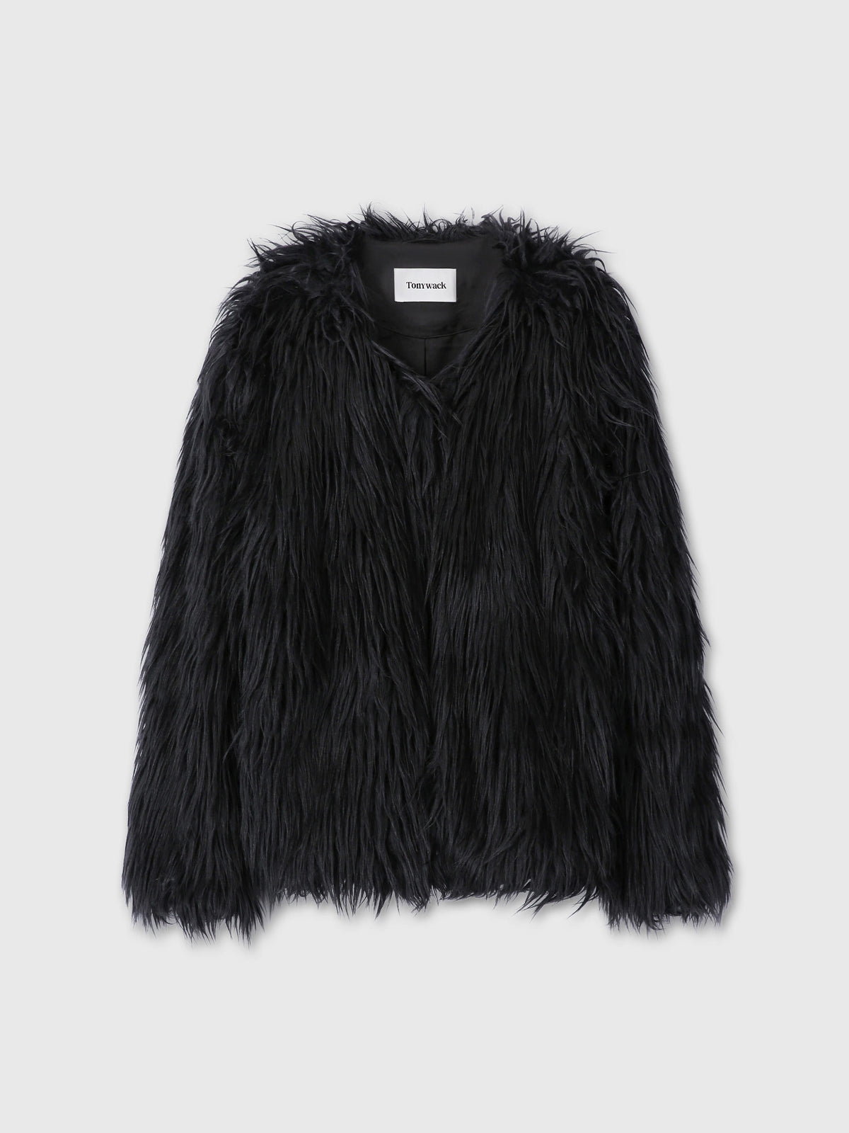 Tonywack - Long Hair Faux Fur Jacket (Black) product image 7 | TRAB K-Fashion Australia