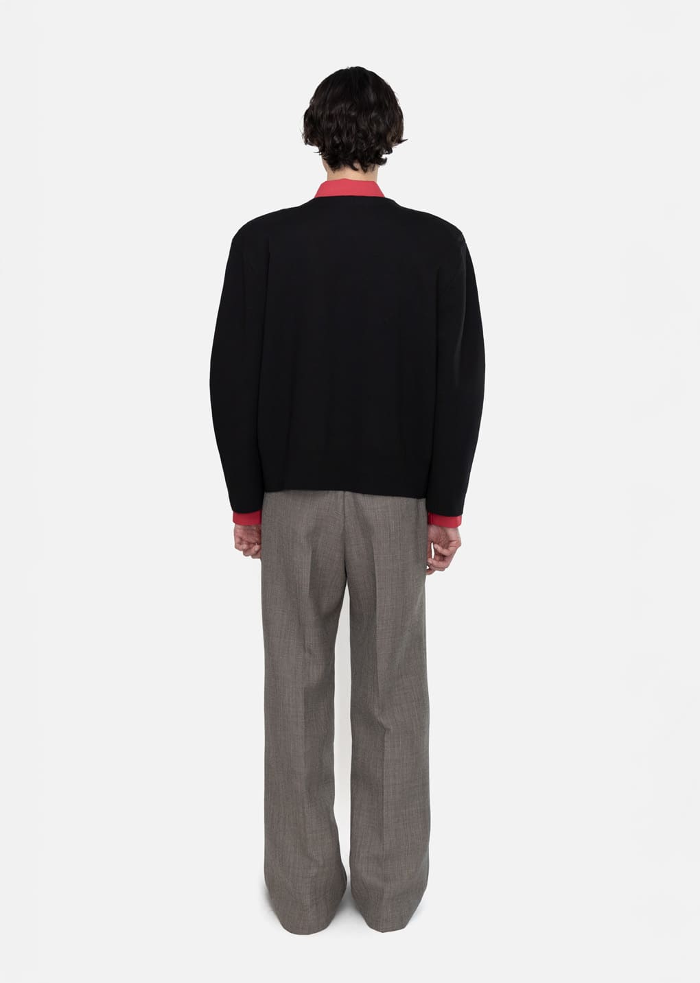 Amomento - Men's Curved Silhouette Cardigan (Black) product image 4 | TRAB K-Fashion Australia