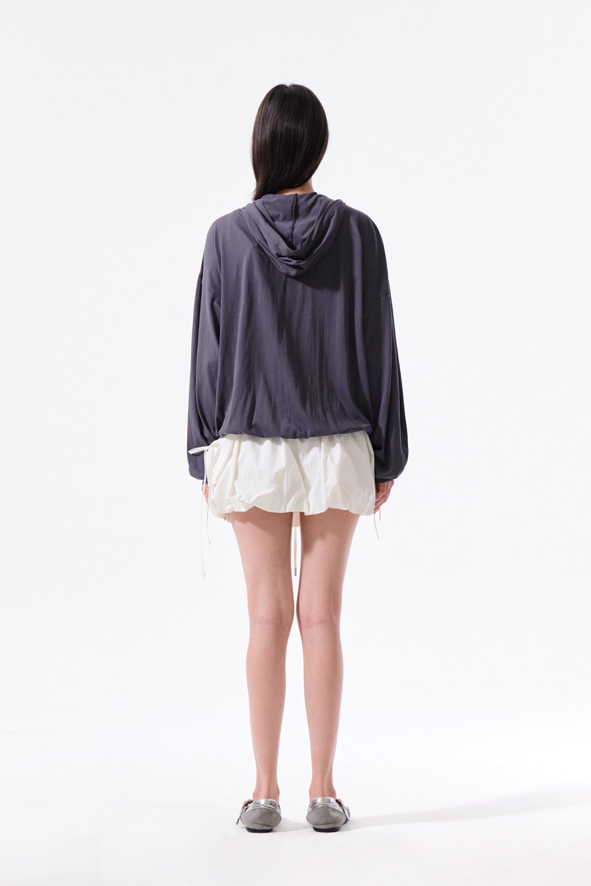 Matin Kim - Matin 16 Applique Logo Hoody Zip Up (Dark Navy) product image 9 | TRAB K-Fashion Australia