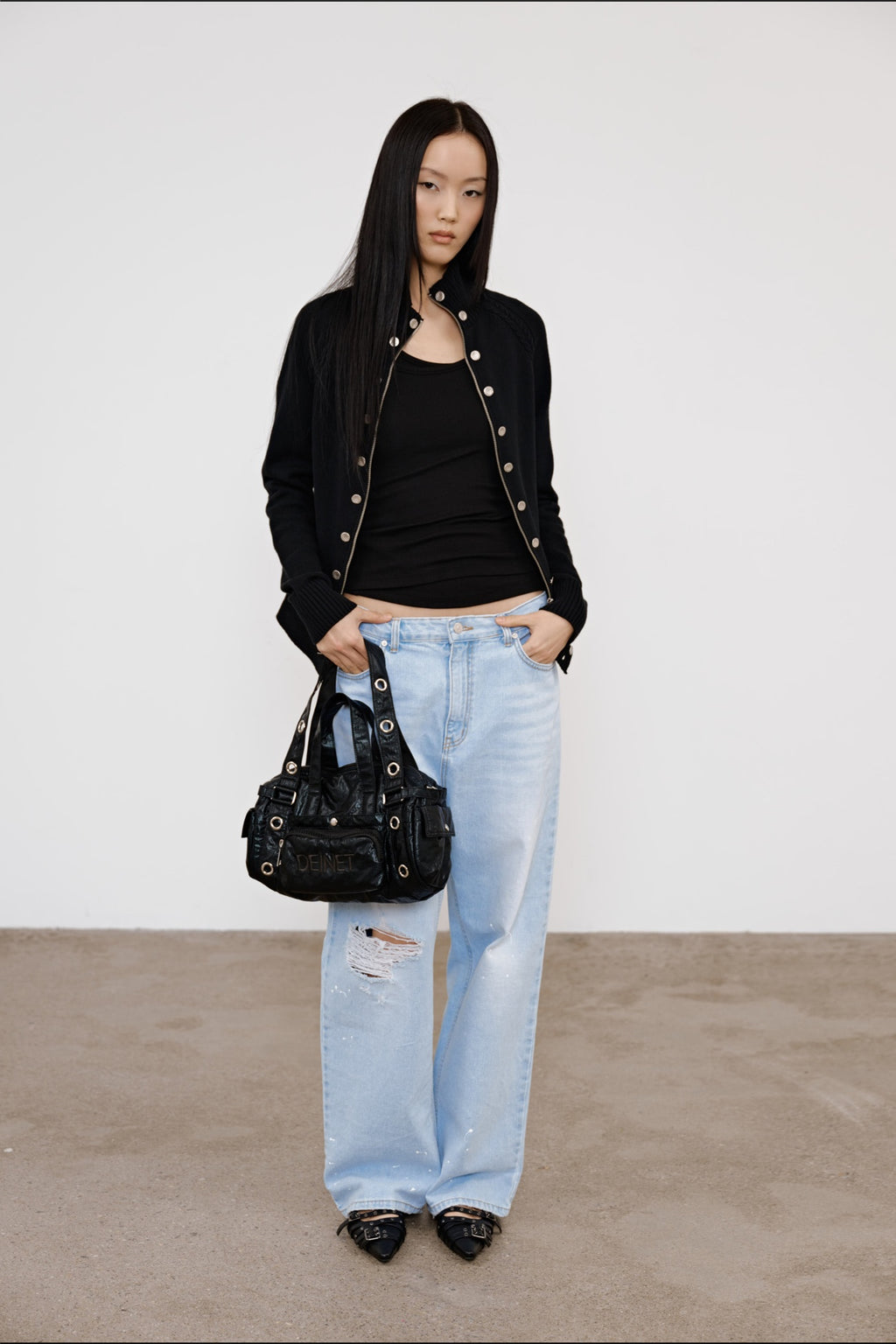 Deinet - Painted Logo Point Jeans (Light Blue) product image 7 | TRAB K-Fashion Australia