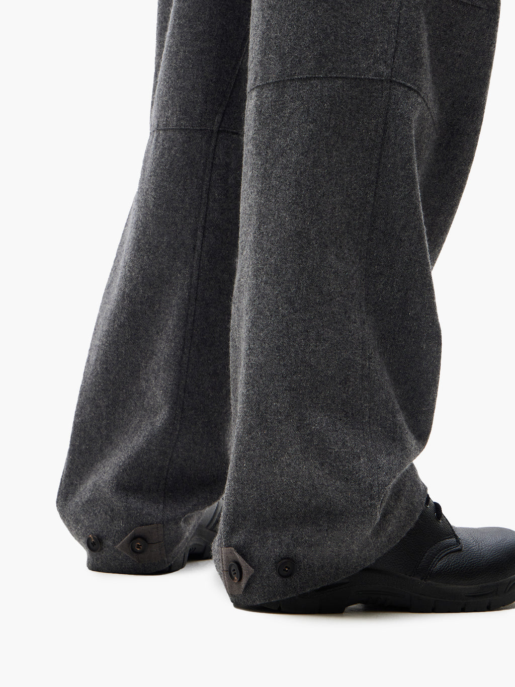Jiyong Kim - Wool Dart Trousers (Grey) product image 7 | TRAB K-Fashion Australia
