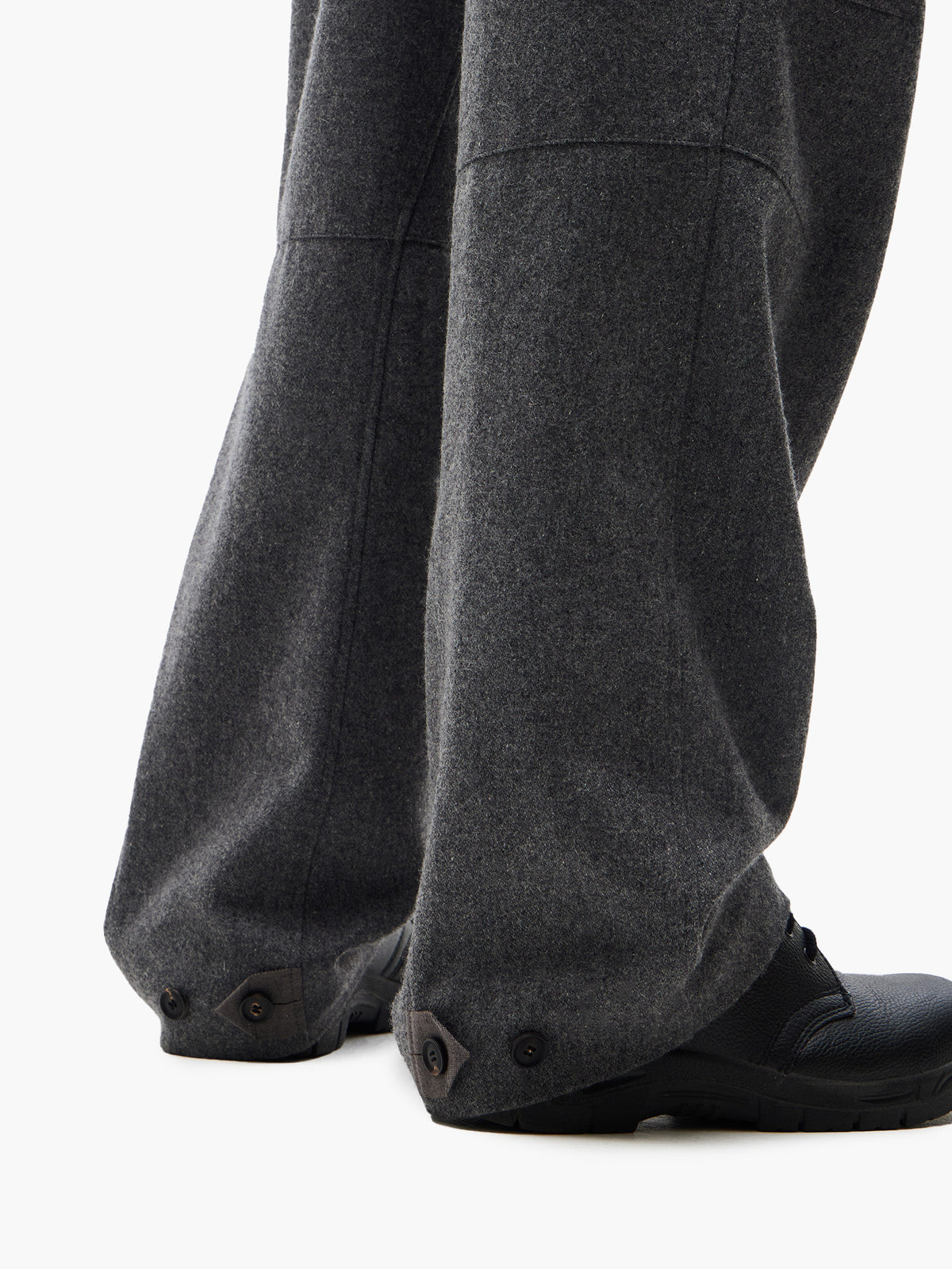 Jiyong Kim - Wool Dart Trousers (Grey) product image 7 | TRAB K-Fashion Australia