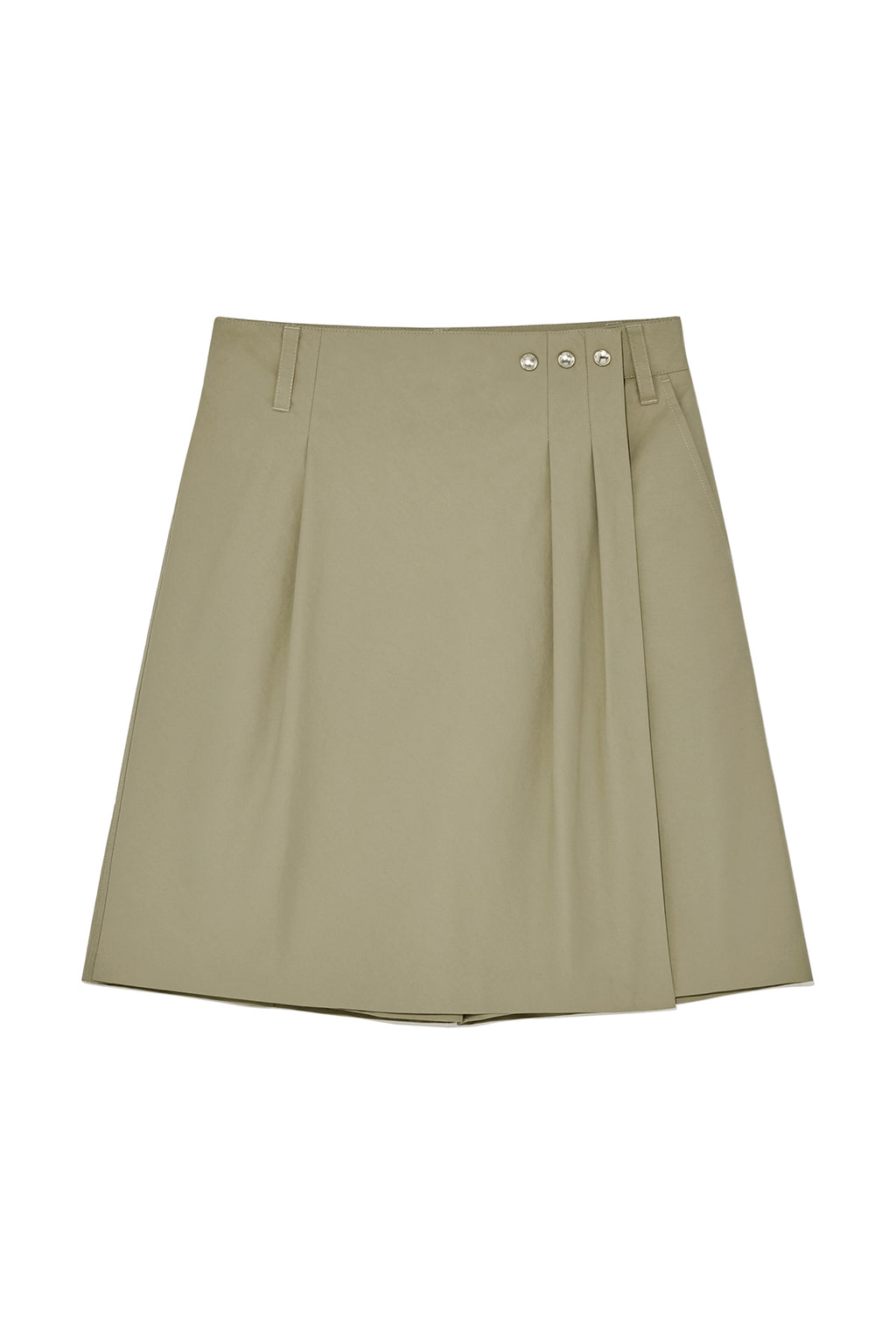 Matin Kim - Bermuda Wrap Skirt Pants (Beige) product image 1 | TRAB K-Fashion Australia