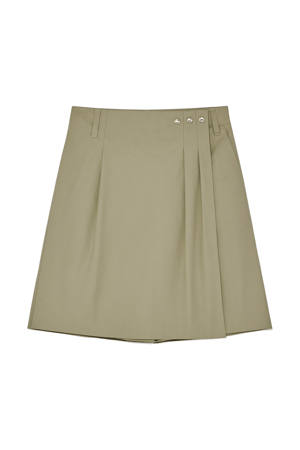 Matin Kim - Bermuda Wrap Skirt Pants (Beige) product image 1 | TRAB K-Fashion Australia
