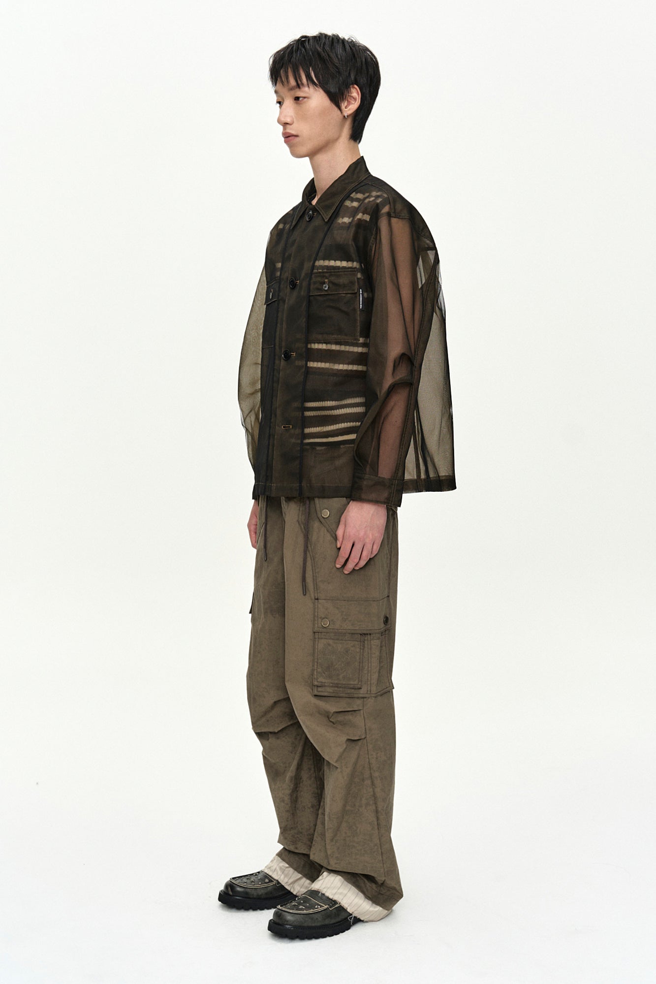Andersson Bell - Carpenter Cargo Wide-Leg Trousers (Khaki Brown) product image 2 | TRAB K-Fashion Australia