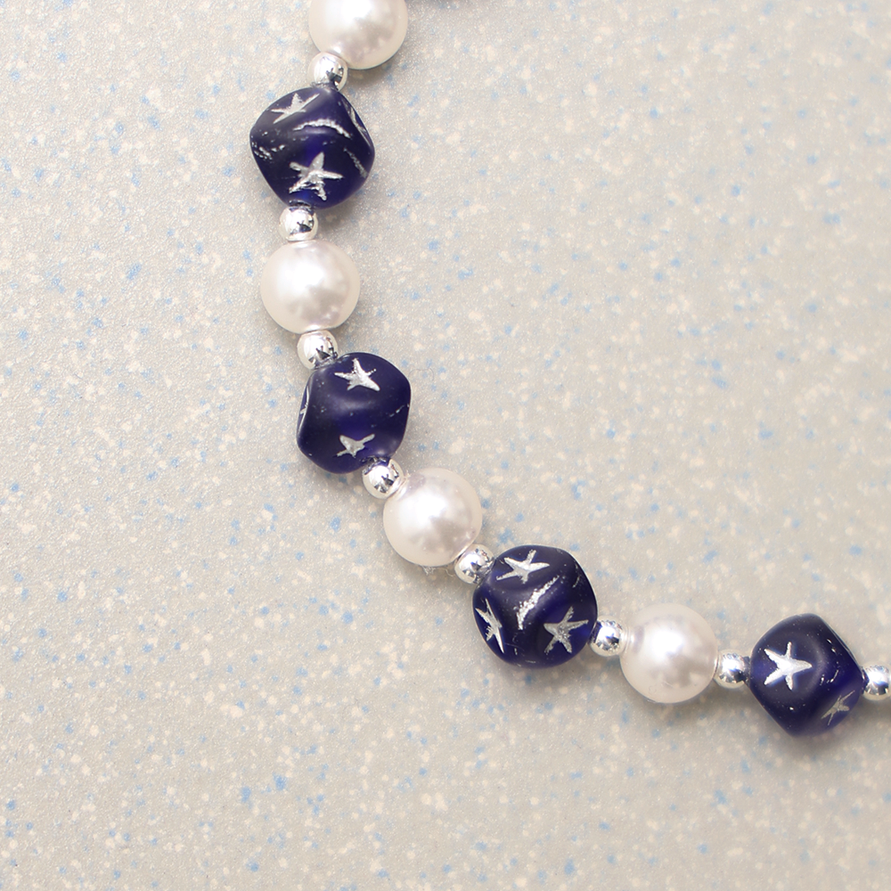Towtow Archive - Star Cube Pearl Bracelet (Navy) product image 2 | TRAB K-Fashion Australia