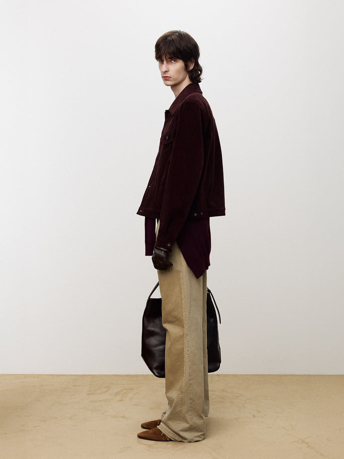 Tonywack - Italian Corduroy Trucker Jacket (Burgundy) product image 3 | TRAB K-Fashion Australia