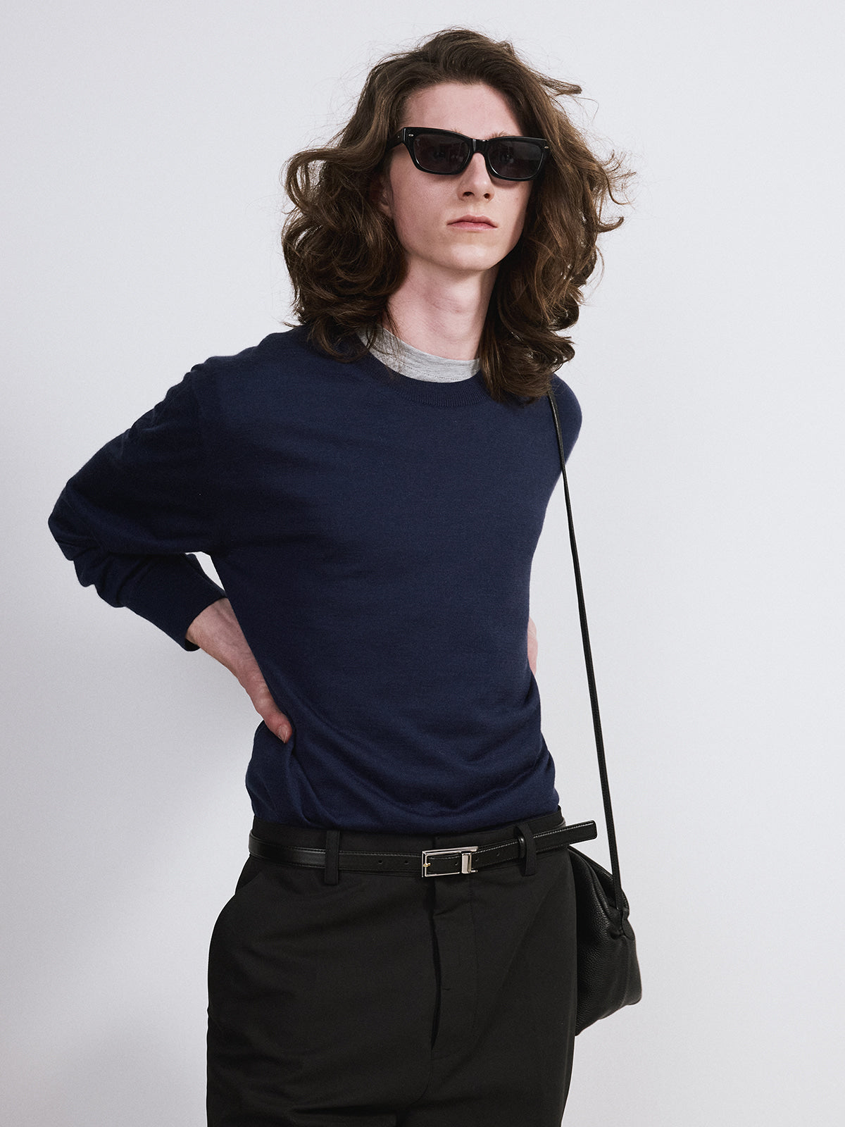 Recto - Silk-Cashmere Knit Top (Navy) product image 4 | TRAB K-Fashion Australia