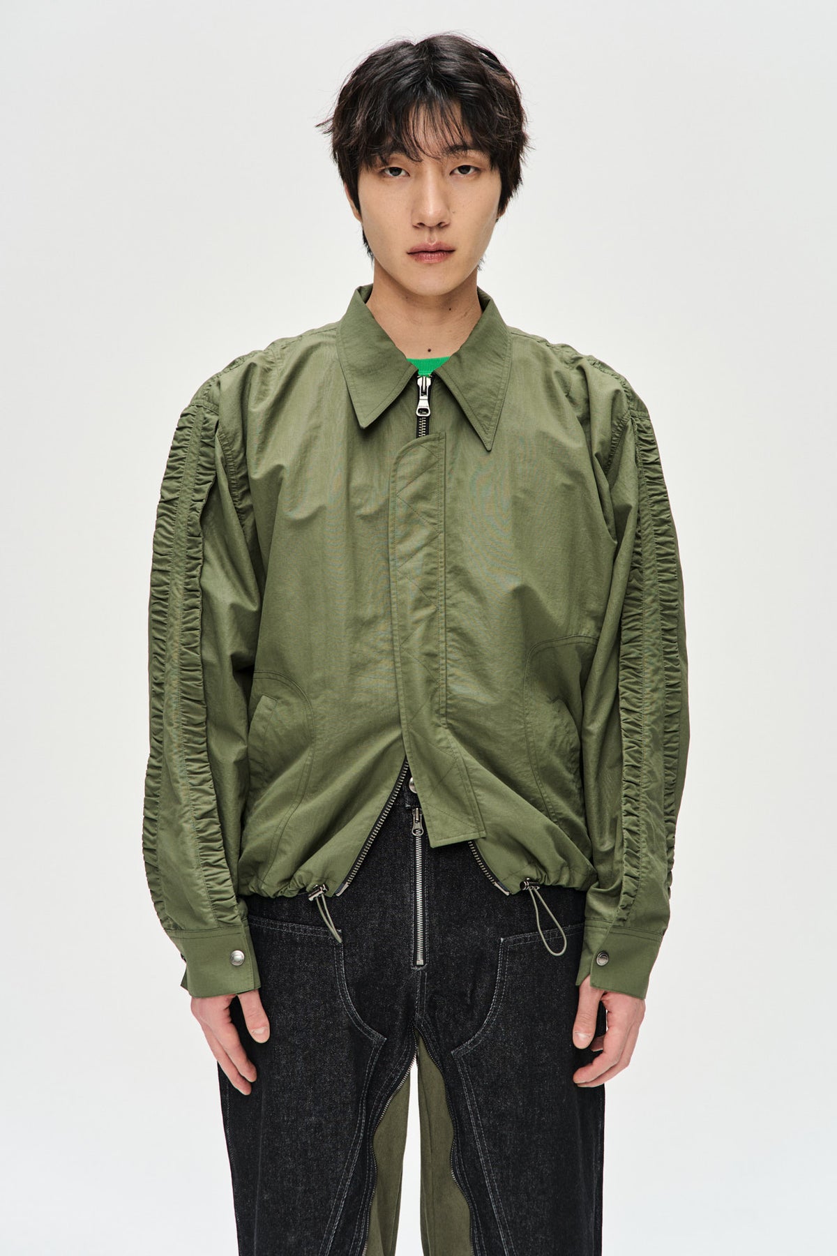 Andersson Bell - Cardin Zip-Up Jacket (Khaki) product image 3 | TRAB K-Fashion Australia