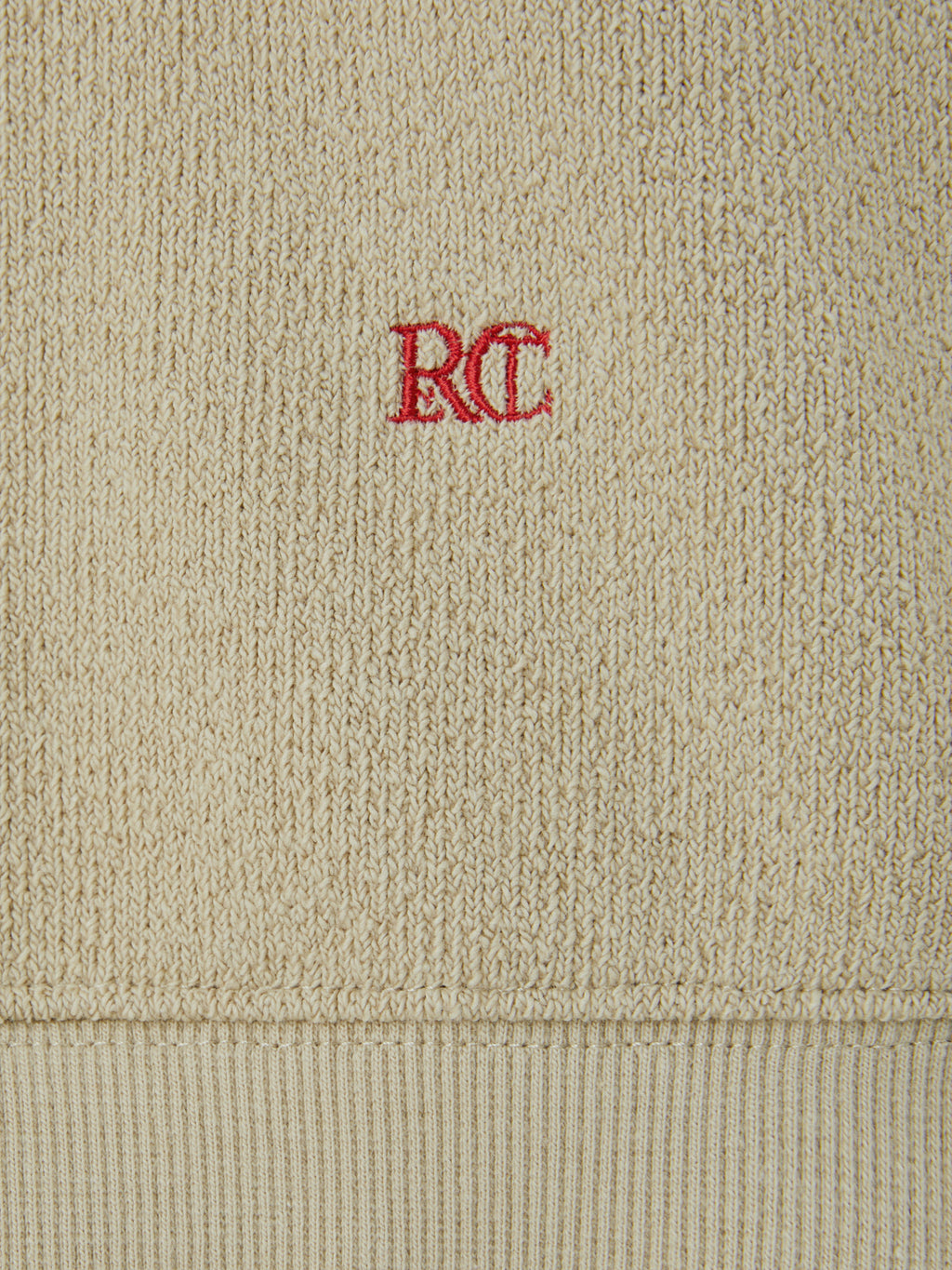 Recto - Rc Logo Half-Zip Sweatshirt (Beige) product image 8 | TRAB K-Fashion Australia