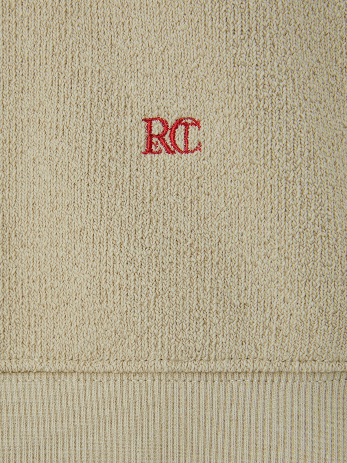 Recto - Rc Logo Half-Zip Sweatshirt (Beige) product image 8 | TRAB K-Fashion Australia