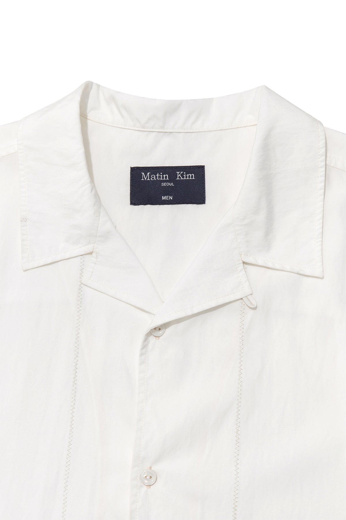 Matin Kim - Zigzag Stitch Point Shirt (White) product image 3 | TRAB K-Fashion Australia