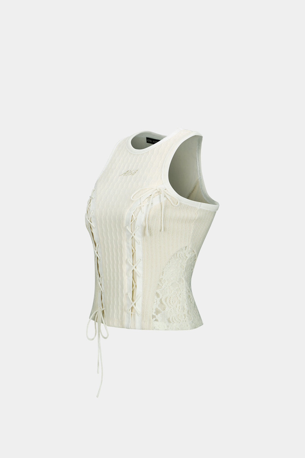 Andersson Bell - Lace-Up Sleeveless Top (Ivory) product image 8 | TRAB K-Fashion Australia