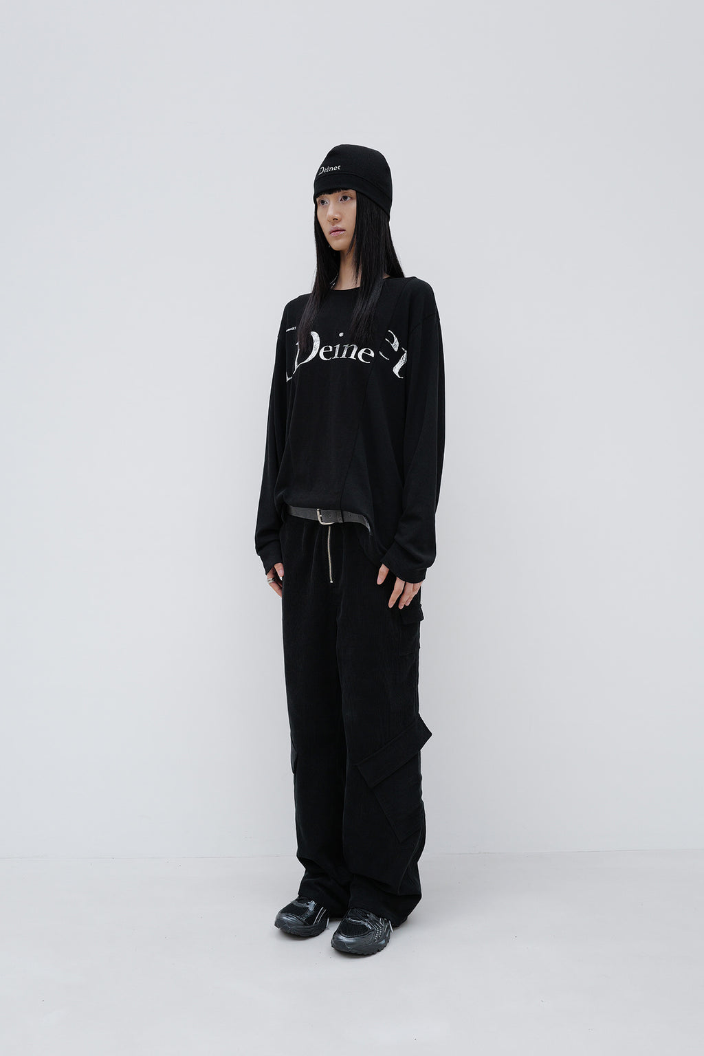 Deinet - Deinet Corduroy Utility Cargo Pants (Black) product image 2 | TRAB K-Fashion Australia