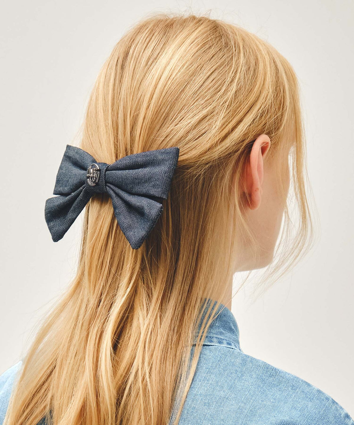 Marithe & Francois Girbaud - Circle Logo Ribbon Hair Pin (Blue) product image 5 | TRAB K-Fashion Australia