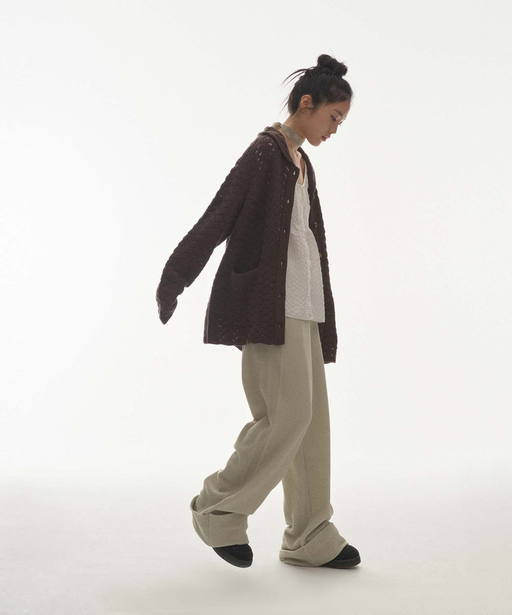 Coyseio - Ribbed Band Pants (Beige) product image 5 | TRAB K-Fashion Australia