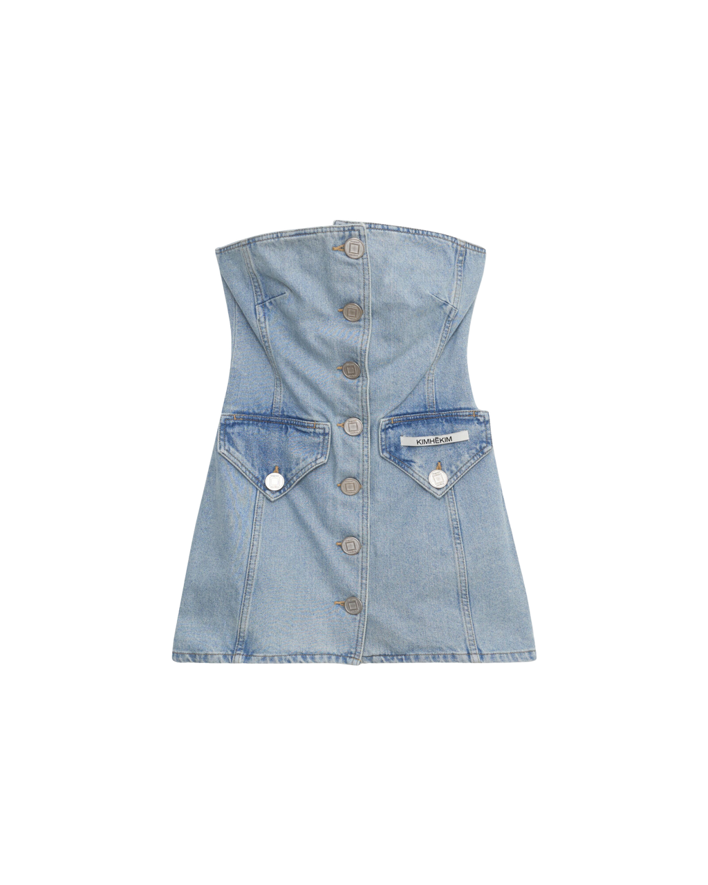 Kimhe Kim - Emma Denim Tube Top Dress (Sky Blue) product image 5 | TRAB K-Fashion Australia