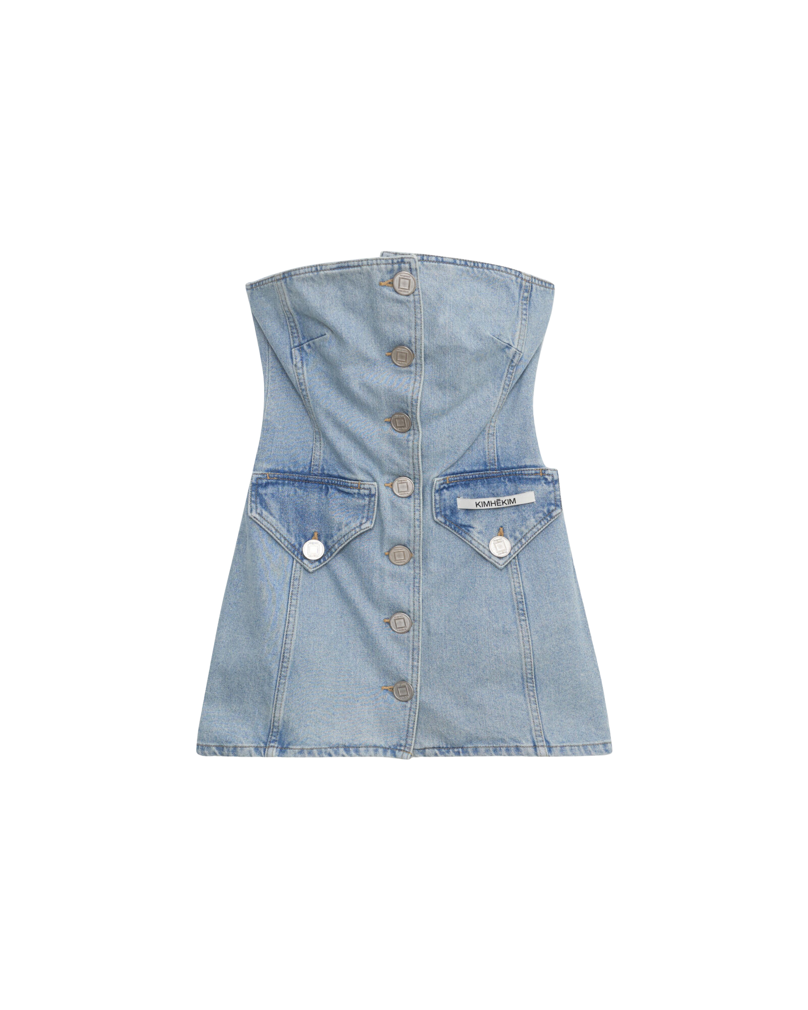 Kimhe Kim - Emma Denim Tube Top Dress (Sky Blue) product image 5 | TRAB K-Fashion Australia