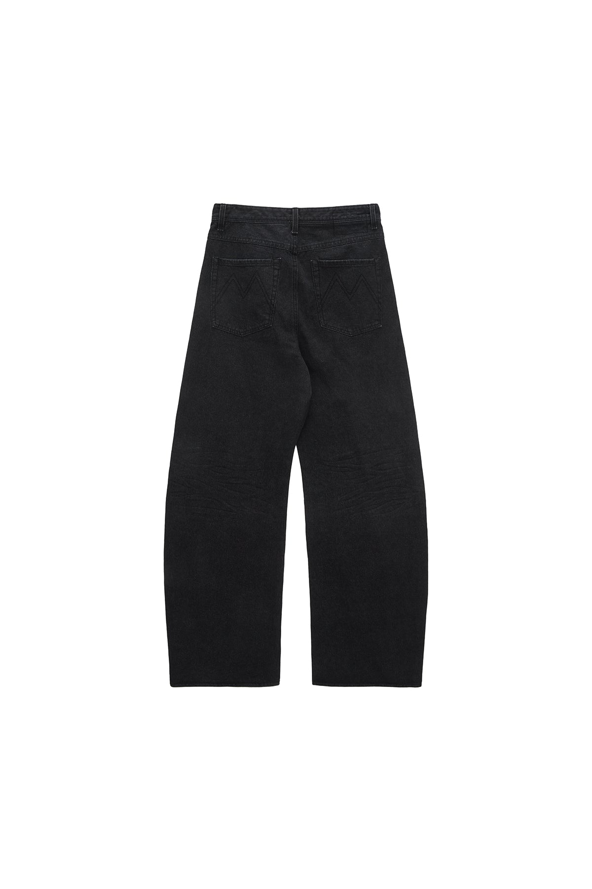 Matin Kim - Wide Cut Point Denim Pants (Black) product image 2 | TRAB K-Fashion Australia