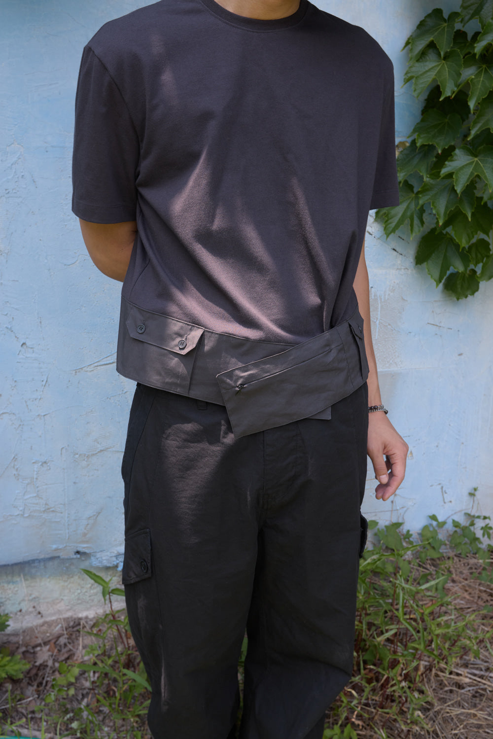 Hatchingroom - Belted Tee (Dark Purple) product image 5 | TRAB K-Fashion Australia